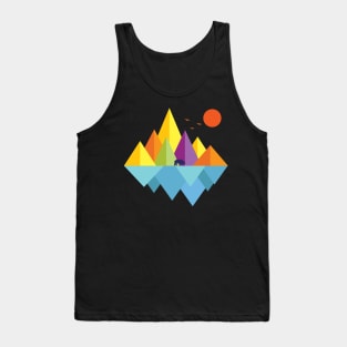 'Mountain Bear' Cool Hiking Bear Silhouette Tank Top